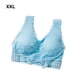 thumbnail image 4 of Sonducket Bralette de poliéster y transpirable para mujer, ropa interior cómoda durante todo el día, sujetadores de lencería de talla Ropa interior Azul,1 XXL, 4 of 6