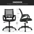 thumbnail image 2 of CELTOSS Office Chair, Adjustable Height, Ergonomic Lumbar Support and Armrests for Adults, Black, 2 of 9