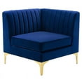 thumbnail image 5 of Modway Triumph Channel Performance Velvet Tufted Loveseat in Navy, 5 of 8