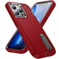 thumbnail image 4 of For Samsung Galaxy S22 Ultra Hybrid 3 Layers 3in1 Hard PC Shockproof with Kickstand Heavy Duty TPU Rubber Anti-Drop Cover ,Xpm Phone Case [ Red ], 4 of 6