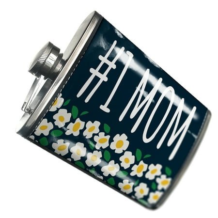 

NEONBLOND Flask #1 Mom Mother s Day White Flowers