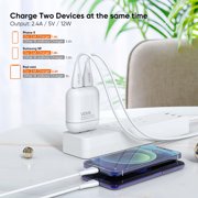 VIDVIE Dual Port Charger & Data Sync (Lightning Cable Included)