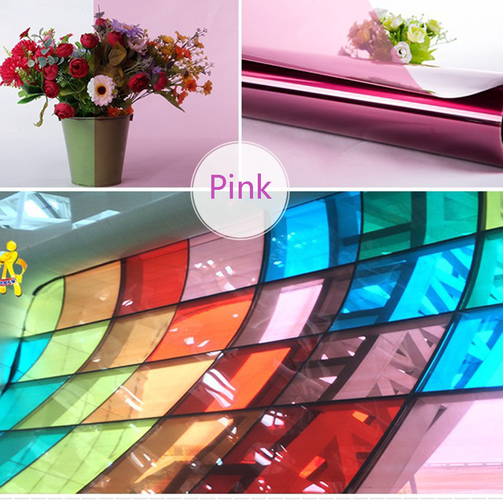 Two Way Perspective Color Decorative Film Home Building Window Glass