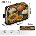 thumbnail image 3 of Standing Pencil Case with Base Large Capacity Stationery Pouch Pen Bag with Zipper for Women Men Pumpkins and Sunflowers Pattern, 3 of 7