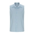 thumbnail image 6 of Wyobmus Men's Sleeveless Shirts Button Down Beach Tank Top Summer Beach Basic Solid Tee Shirt Vest With Pocket S-2X B-Light Blue, 6 of 6