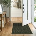 thumbnail image 2 of ODIKA 2'x3' Olive Green Concentric Circle Geometric Washable Accent Rug Modern Abstract Scattered Dot Motif Contemporary Pet Friendly, Bedside Mat for Bedroom, Nursery, RV, 2 of 7