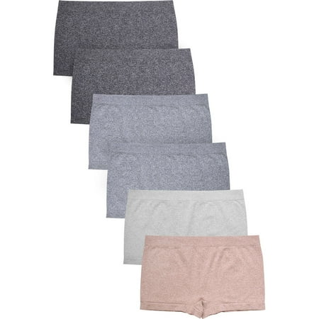 6 Packs of Women Seamless Boyshorts Classy Sexy Stretch Panty - Style#15