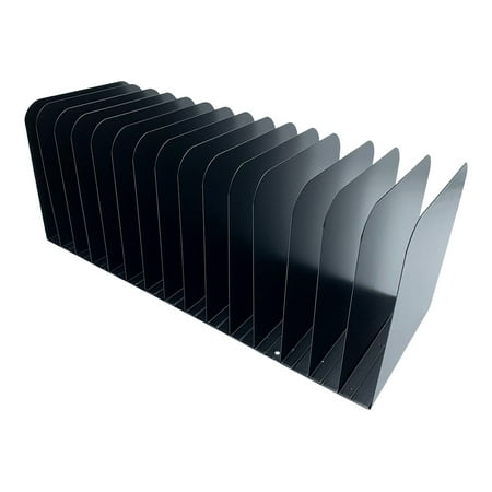 Huron Message Rack 15 Slot Black Steel