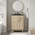 thumbnail image 2 of Modway Miles 24" Wood Bathroom Vanity with Tapered Legs in Black/Oak, 2 of 11