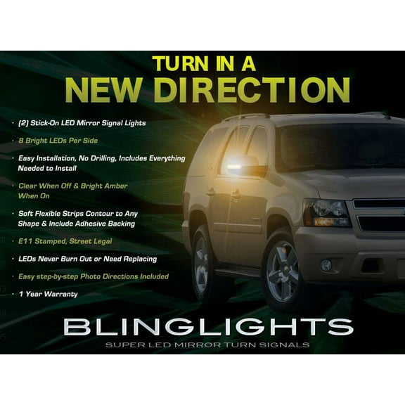For Chevrolet Tahoe LED Side View Mirror Turnsignals Lights GMT400 GMT800 GMT900