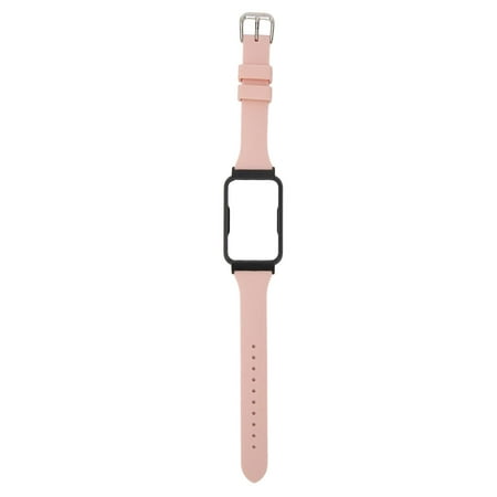 Watch Band Strap with Case Replacement Silicone Wristbands Band Watch Accessory for Oppo Free Pink