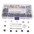 thumbnail image 4 of WHAMVOX 1 Box of Iron Snaps Buttons Craft No-Sew Snaps Buttons Diy Clothes Bag Buttons, 4 of 8