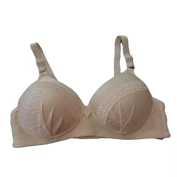 Admvng Bras for Women Without Steel Rings Large Size Solid Color Comfortable Bra 36-42