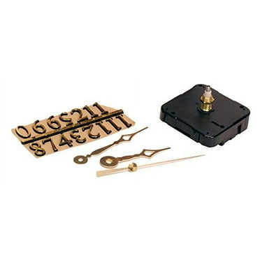 Walnut Hollow Clock Movement with Hands & Numerals for 1/4-inch Thick Surfaces