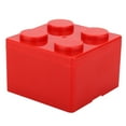 thumbnail image 1 of Caja de almacenamiento de herramientas de maquillaje cosmético de escritorio, organizador de contenedores de bloques de construcción DIY, color rojo, 1 of 8