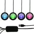 thumbnail image 2 of HOTBEST 4x LED Car Interior Atmosphere Footwell Lights USB Charger Decor Lamp 7 Color, 2 of 11