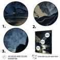 thumbnail image 3 of Designart "Frosted River and Mountain Gold III" Landscape Forest River Mountains Metal Art Print, 3 of 5