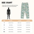 thumbnail image 2 of Salouo Floral In Teal Print Women's Pajama Pants Casual Loose Sweatpants PJs Flowy Pants Drawstring Palazzo for Women Wide Leg Pants Lounge Pajama -X-Large, 2 of 8