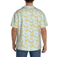 thumbnail image 5 of Easygdp Roosters Men's Casual Short-sleeved Shirt with Pocket and Button Suitable for Beach Vacation Leisure - Large, 5 of 7