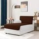 thumbnail image 1 of Funda Sofá Chaise Lounge Reversible con Correa Elástica Ajustable, Chocolate, 1 of 5