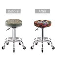 thumbnail image 5 of Round Bar Stool Seat Covers, Colorful Flower Dog Elastic Round Chair Cover Stool Seat Slipcover Bar Stool Cushions Round Pad for 12-14 inch, 5 of 7