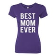 thumbnail image 2 of Wild Bobby, Best Mom Ever Mothers Day Gift, Mother's Day, Women Slim Fit Junior Tee, Purple Rush, Small, 2 of 3