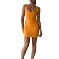 thumbnail image 1 of xiaxaixu Robe Débardeur Sans Manches pour Femmes Robe d'Été en Forme de Fleur Découpée Mini Robe de Soirée pour Cocktail Plage Club Mode Urbaine, 1 of 9