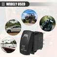 thumbnail image 3 of Unique Bargains Roof Light Bar 5 Pin Toggle Rocker SPST Switch 20A/12V 10A/24V for Car Plastic Green LED Lighted, 3 of 6