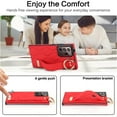 thumbnail image 5 of Allytechgroup Galaxy Note 20 Ultra Case with Keychain, Luxury Girly PU Leather Back Cover Bracket Stand Shockproof Bumper Drop Proof Phone Case Cover for Samsung Galaxy Note 20 Ultra, Red, 5 of 8