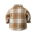 thumbnail image 4 of Elabch Toddler Kids Boys Girls Plaid Flannel Shirt Jacket Long Sleeve Lapel Button Down Pocketed Shirts Regular Fit Casual Fall Winter Coat, Sizes 2-8Y, 4 of 9