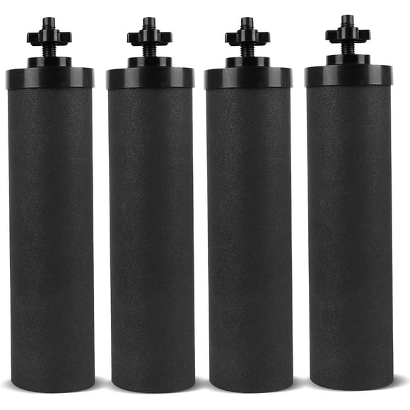Water Filter Silver Infused Replacement for Berkey® BB9-2® Black Carbon Block Filters System,Compatible with Berkey® Gravity Countertop Purification Elements,Pack of 4