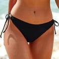thumbnail image 2 of UAYOTSE Women Cheeky Bikini Bottoms V Cut Swim Bottom High Cut Swimsuit Low Waist Low Rise Bathing Suit,M Black, 2 of 5