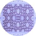 thumbnail image 1 of Ahgly Company Machine Washable Indoor Round Oriental Blue Traditional Area Rugs, 8' Round, 1 of 4