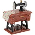 thumbnail image 1 of Music Box, Sewing Machine Music Box, Mini Vintage Simulation Sewing Machine Music Box Birthday Christmas Gift, 1 of 5