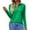 04#Green, variant on Womens Long Sleeve Polo Shirts Business Work Casual V Neck Collared Tops Button Down Loose Fit Tees Shirts Saffron S