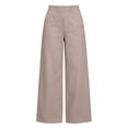 thumbnail image 5 of cocolona Womens High Waist Dress Pants Elastic Waist Straight Wide Leg Yoga Pants Casual Commute Work Pants with Pockets, 5 of 5