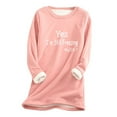 thumbnail image 3 of Meichang Yes I'm Still Freezing Sweatshirts for Women Sherpa Lined Fleece Pullover Thermal Crewneck Winter Undershirts Fleece Lined Sweatshirt Loungewear, 3 of 4