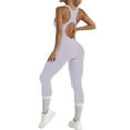 thumbnail image 2 of WILLBEST Mono de Entrenamiento para Mujer, de Manga Larga, con Cremallera Frontal Y Espalda Descubierta, Elástico, Deportivo, para Yoga, Running, Ropa Informal Cómoda. Chica, 2 of 8