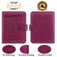 thumbnail image 2 of Funda para pasaporte, cartera, bloqueo RFID, piel, color morado, 2 of 9