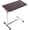 Chrome, variant on Adjustable Height Rolling Bedside Table, Stable Anti-tilt Tabletop with Smooth Casters, Wood Grain Surface, Suitable for Home and Medical Use