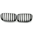 thumbnail image 2 of NS 2PCS Chrome Frame Shiny Black Slat Bumper Grill Car Kidney Grille Cover 51137157688, 51137185223, 51137185224 for BMW E70 X5 2008-2013, E71 X6 2008 2009 2010 2011 2012 2013, 2 of 5