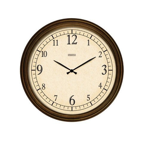 Springfield 98208 Metal Wall Clock, Brown