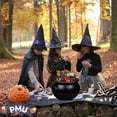 thumbnail image 5 of PMU Large Halloween Cauldron 10 Inch, Witch Plastic Cauldron Candy bowl Black, For Halloween Decor Pkg/12, 5 of 6