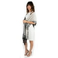 thumbnail image 4 of Women's Winter Knit Mayan Pattern Fringe Knit Poncho, 4 of 9