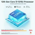 thumbnail image 4 of 15.6" IPS FHD-Laptop, 16GB RAM, 1TB SSD, Intel 6-Cores i3-1215U (Beat i5-1135G7), 65W Type-C, Fingerprint, Computer with Backlit Keyboard Fingerprint laptops for Business and Student, Wi-Fi 6, Win 11, 4 of 10