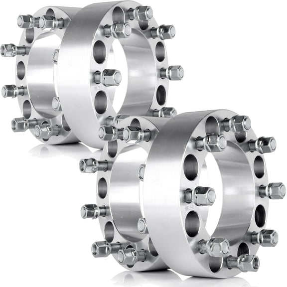 ECCPP Wheel Spacers Fit for 1990-1997 for Ford F-350 1990-2000 for Ford E-350 Econoline 1990-2002 for Ford E-250 Econoline Wheel Spacer Adapter Kit with 9/16 Studs 126.15 mm Hub Bore 8Lug 4pcs