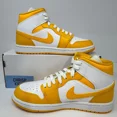 thumbnail image 5 of Ni - ke WMNS Air Jordan 1 Mid 'White University Gold' BQ6472-117 Womens/Youth Brand New, 5 of 5