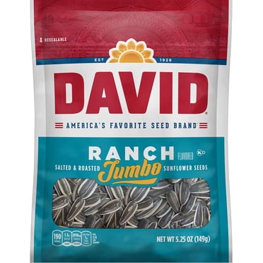 DAVID Frank's RedHot Flavored Salted & Roasted Jumbo Sunflower Seeds, 5 ...