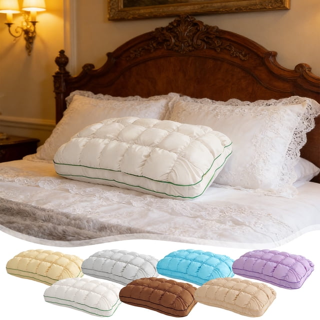 Sentmoon Oreiller Oreillers pour Dormir Insert d'Oreiller Pain en Forme d'Ananas Haute Résilience Fibre Compressée Type Duvet de Qualité Hôtelière Insert d'Oreiller Oreiller Idéal pour Dormir et Résidences Étudiantes