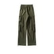 thumbnail image 3 of Pantalones de trabajo de longitud completa para hombre, de color liso, con bolsillos, informales, de pierna recta, 3 of 3